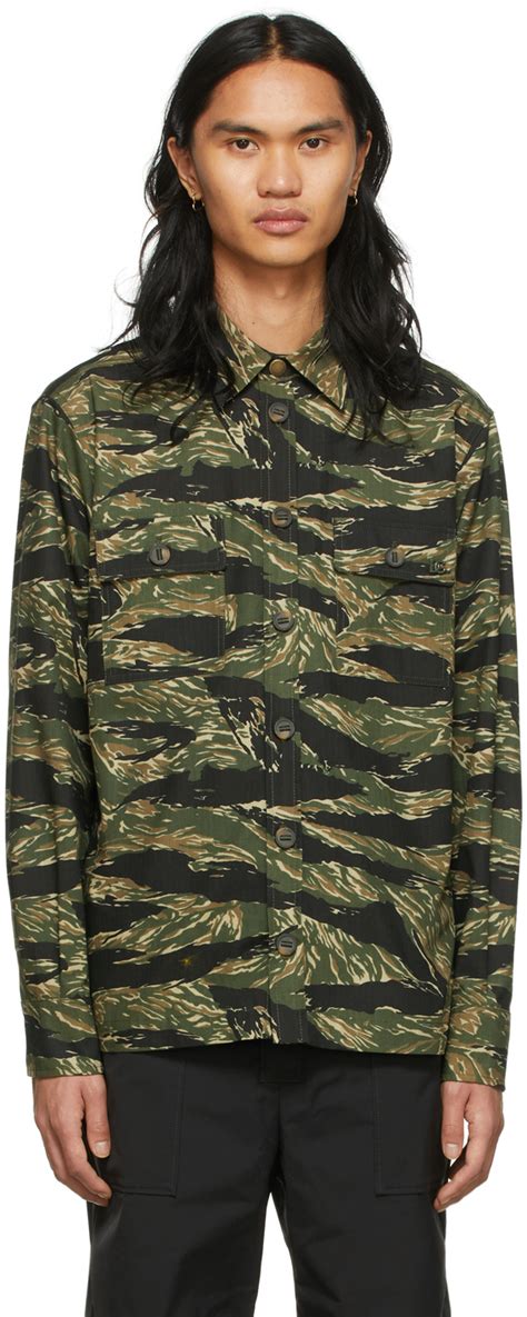 Khaki Reborn To Live Camouflage Shirt by Dolce&Gabbana on 